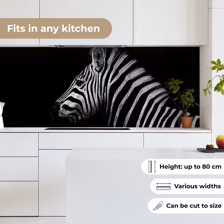 Kitchen splashback - Zebra - Animal - Black — 7