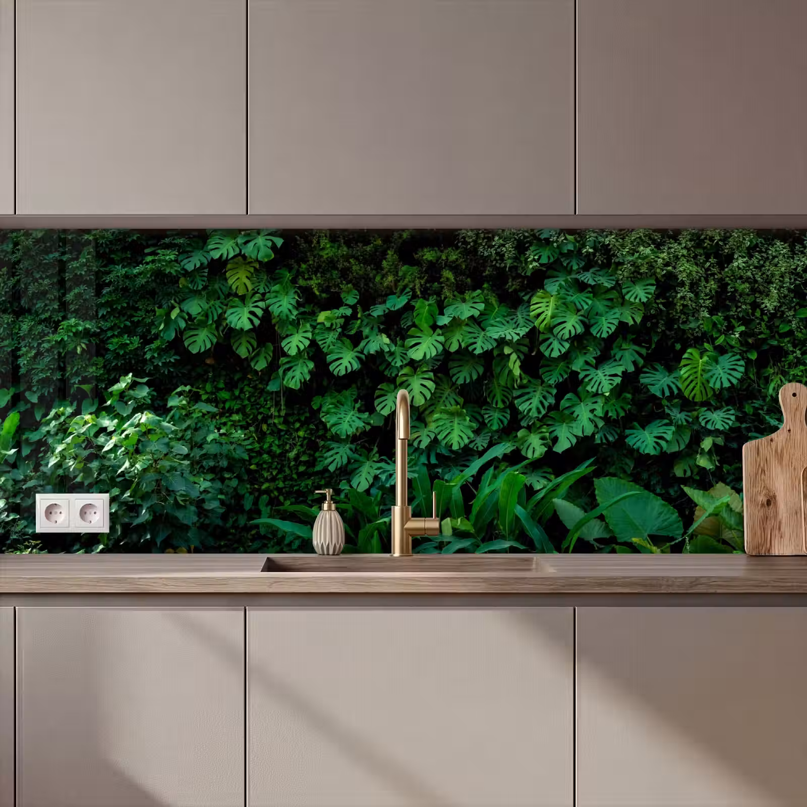 Kitchen splashback - Nature - Forest - Green - Monstera — 1