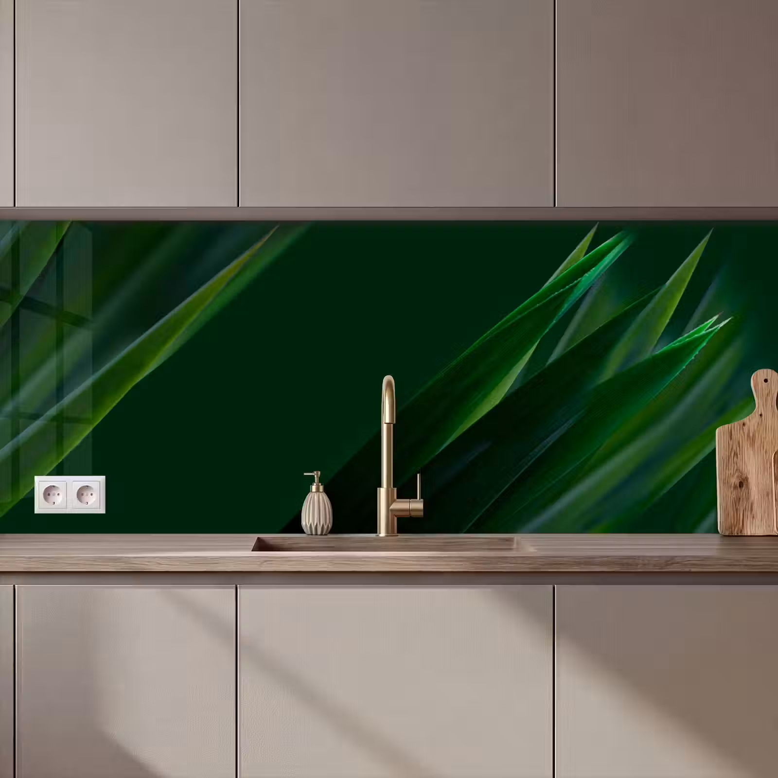 Kitchen splashback - Nature - Grass - Dark Green — 1