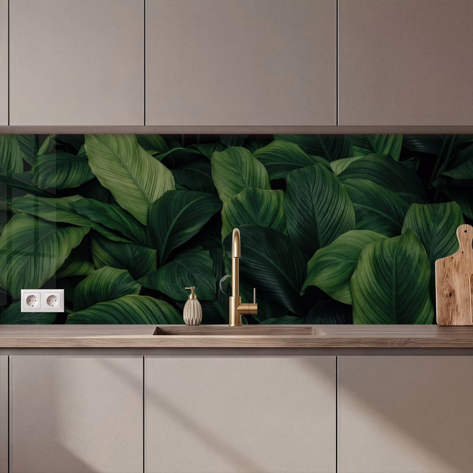 Kitchen splashback - Nature - Tropical - Leaves - Green — 1