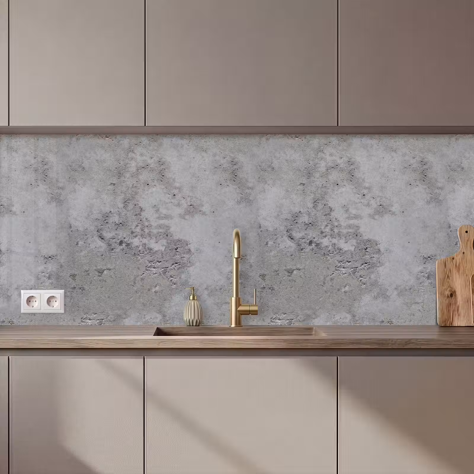 Kitchen splashback - Pattern - Gray - Old - Concrete — 1