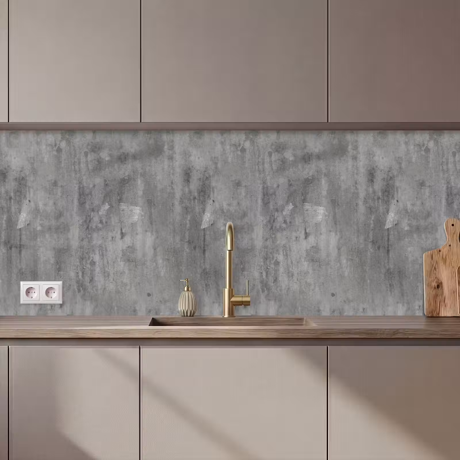 Kitchen splashback - Rust - Concrete - Pattern — 1
