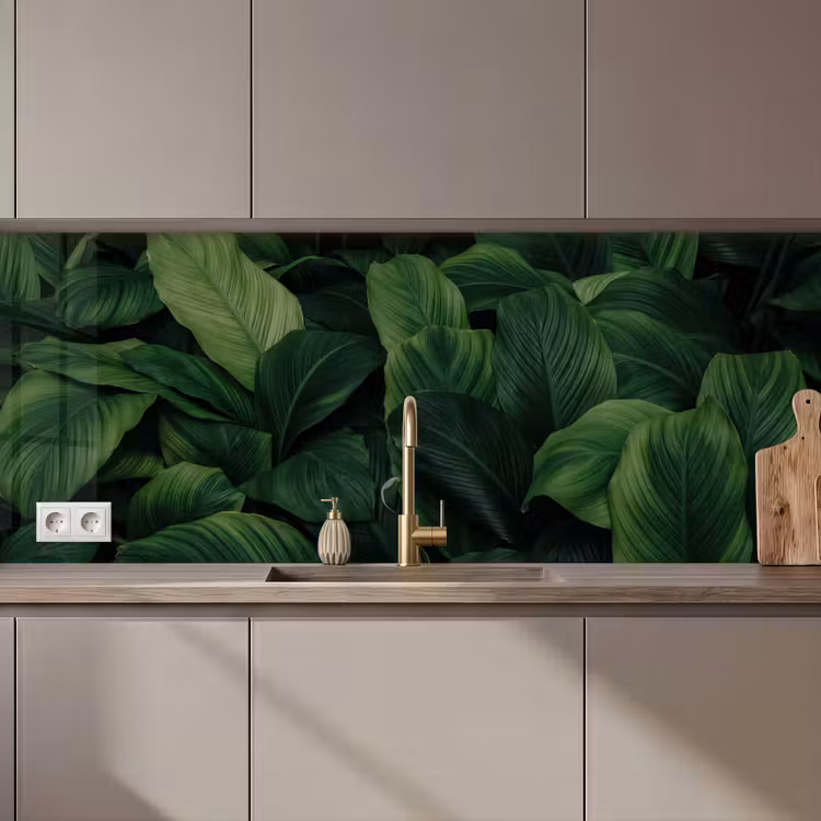 Kitchen splashback - Nature - Tropical - Leaves - Green — 1