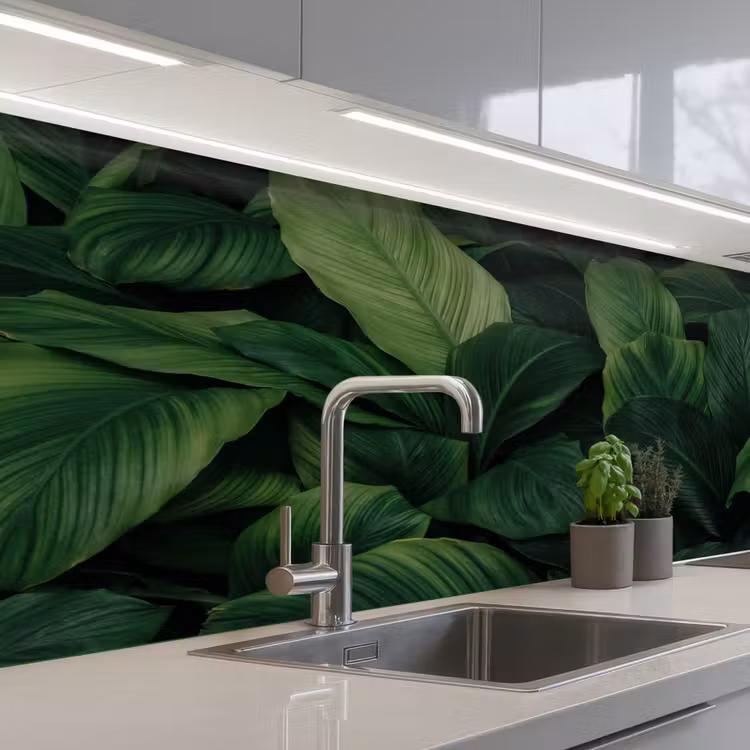 Kitchen splashback - Nature - Tropical - Leaves - Green — 2