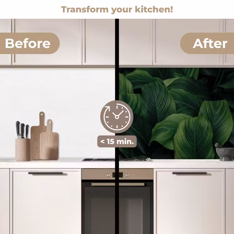 Kitchen splashback - Nature - Tropical - Leaves - Green — 3
