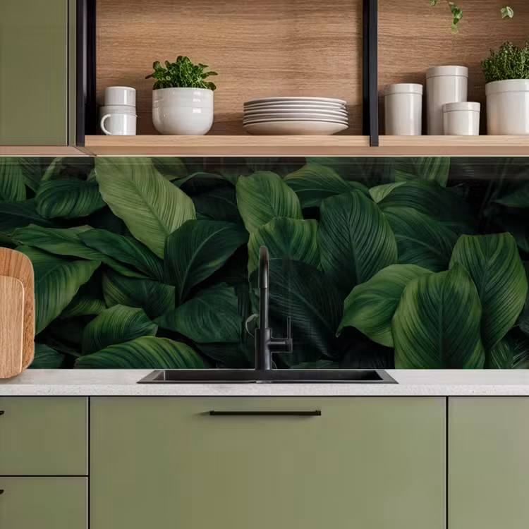 Kitchen splashback - Nature - Tropical - Leaves - Green — 8
