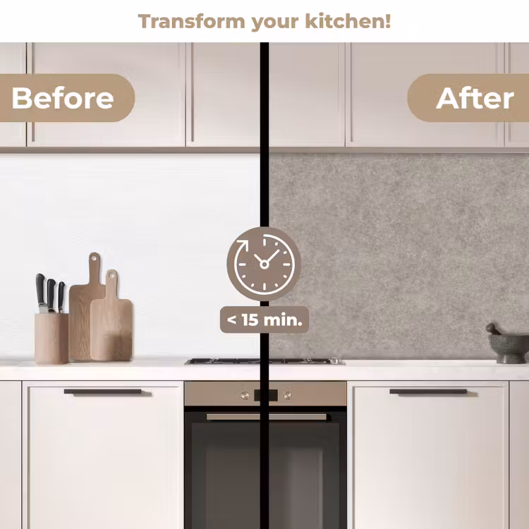 Kitchen splashback - Pattern - Concrete - Grey — 3