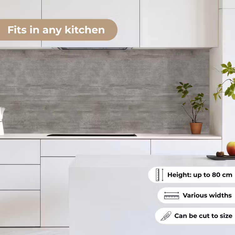 Kitchen splashback - Pattern - Concrete - Grey — 7