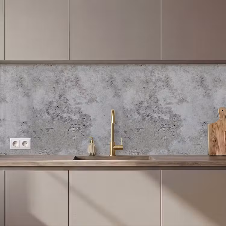 Kitchen splashback - Pattern - Gray - Old - Concrete — 1