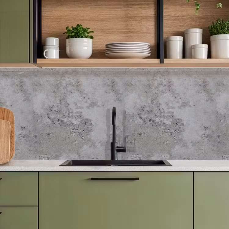 Kitchen splashback - Pattern - Gray - Old - Concrete — 8