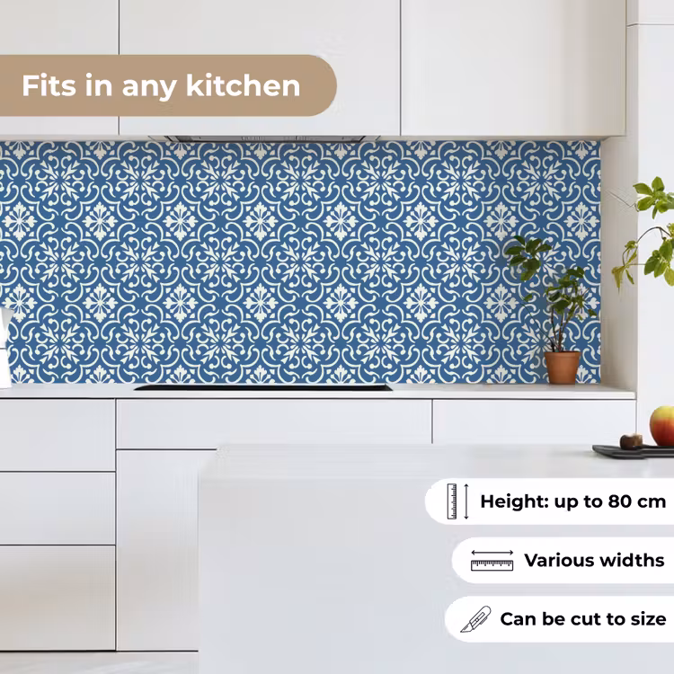Kitchen splashback - Tile - Pattern - Blue - White — 7