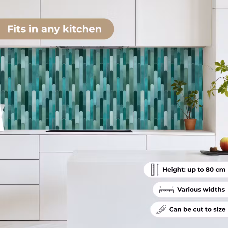 Kitchen splashback - Tiles - Oblong - Turquoise — 7