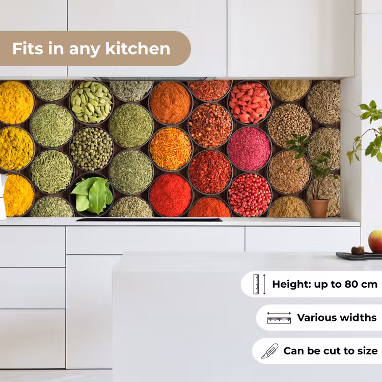 Kitchen splashback - Herbs - Bowls - Colorful - Texture — 7