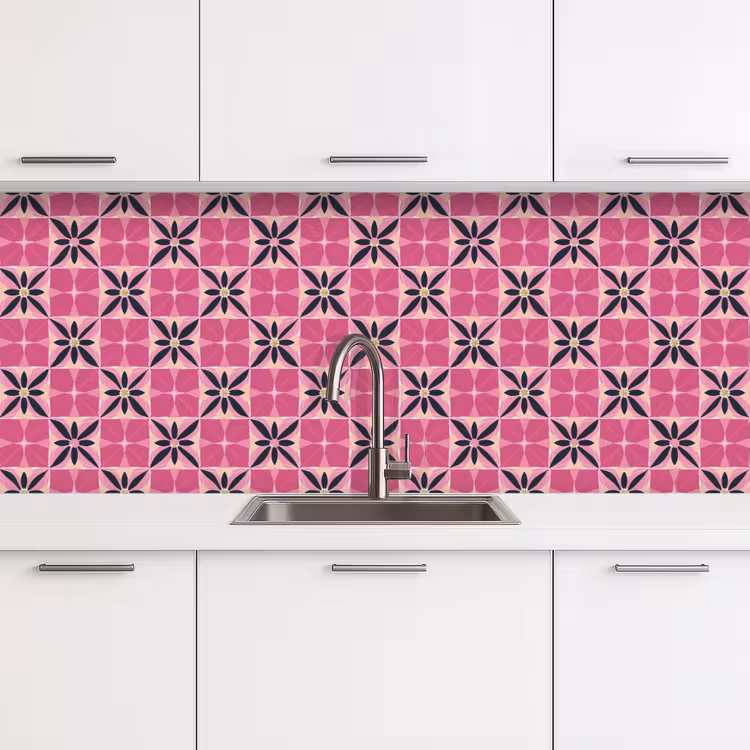 Kitchen splashback - Pattern - Floral pattern - Multicolored — 4