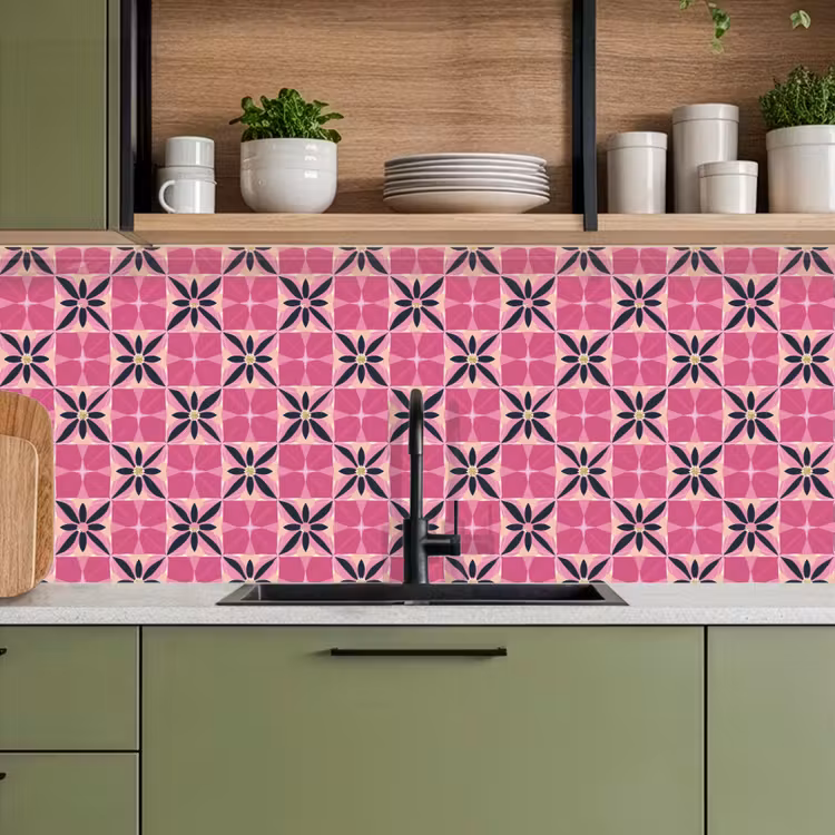 Kitchen splashback - Pattern - Floral pattern - Multicolored — 8