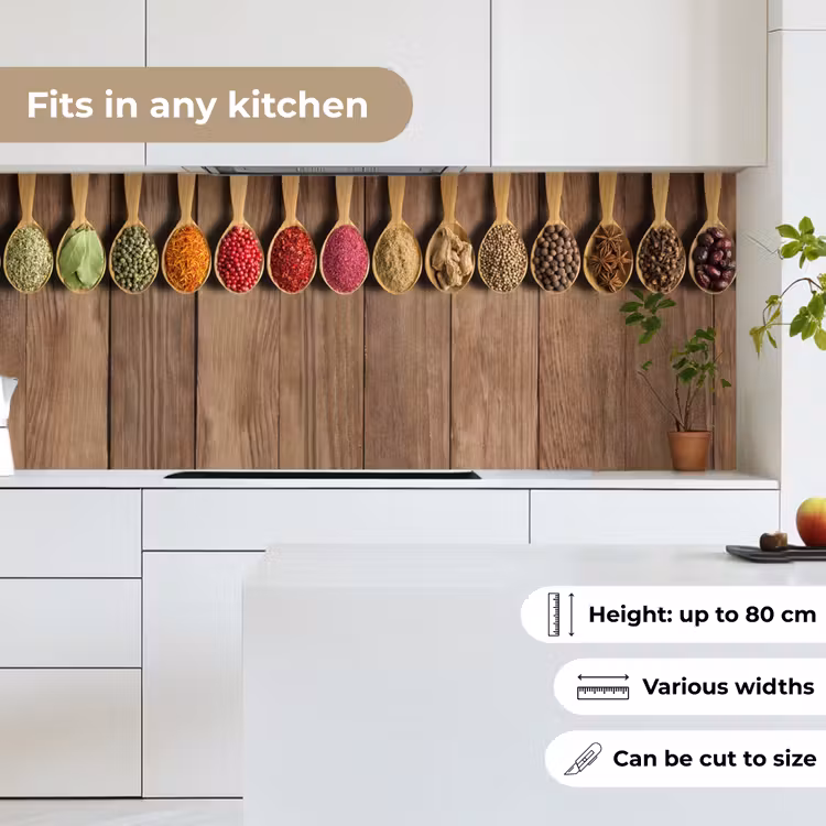 Kitchen splashback - Spoons - Herbs - Wood — 7