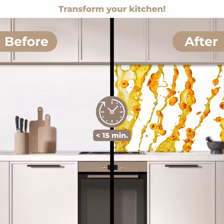 Kitchen splashback - Orange - Yellow - Splash - Fruit — 3