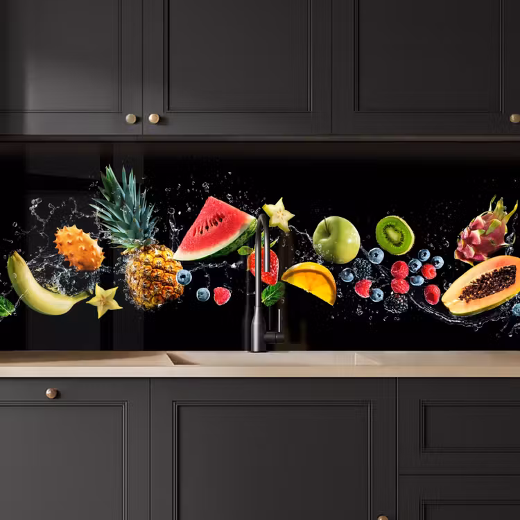 Kitchen splashback - Splash - Fruit - Black — 6
