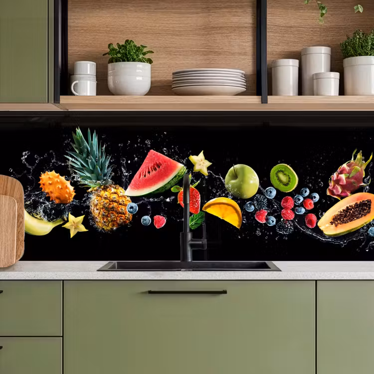 Kitchen splashback - Splash - Fruit - Black — 8