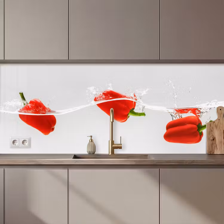 Kitchen splashback - Splash - Vegetable - Red — 1