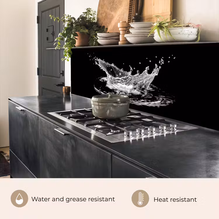 Kitchen splashback - Water - Splash - Water - Black — 5