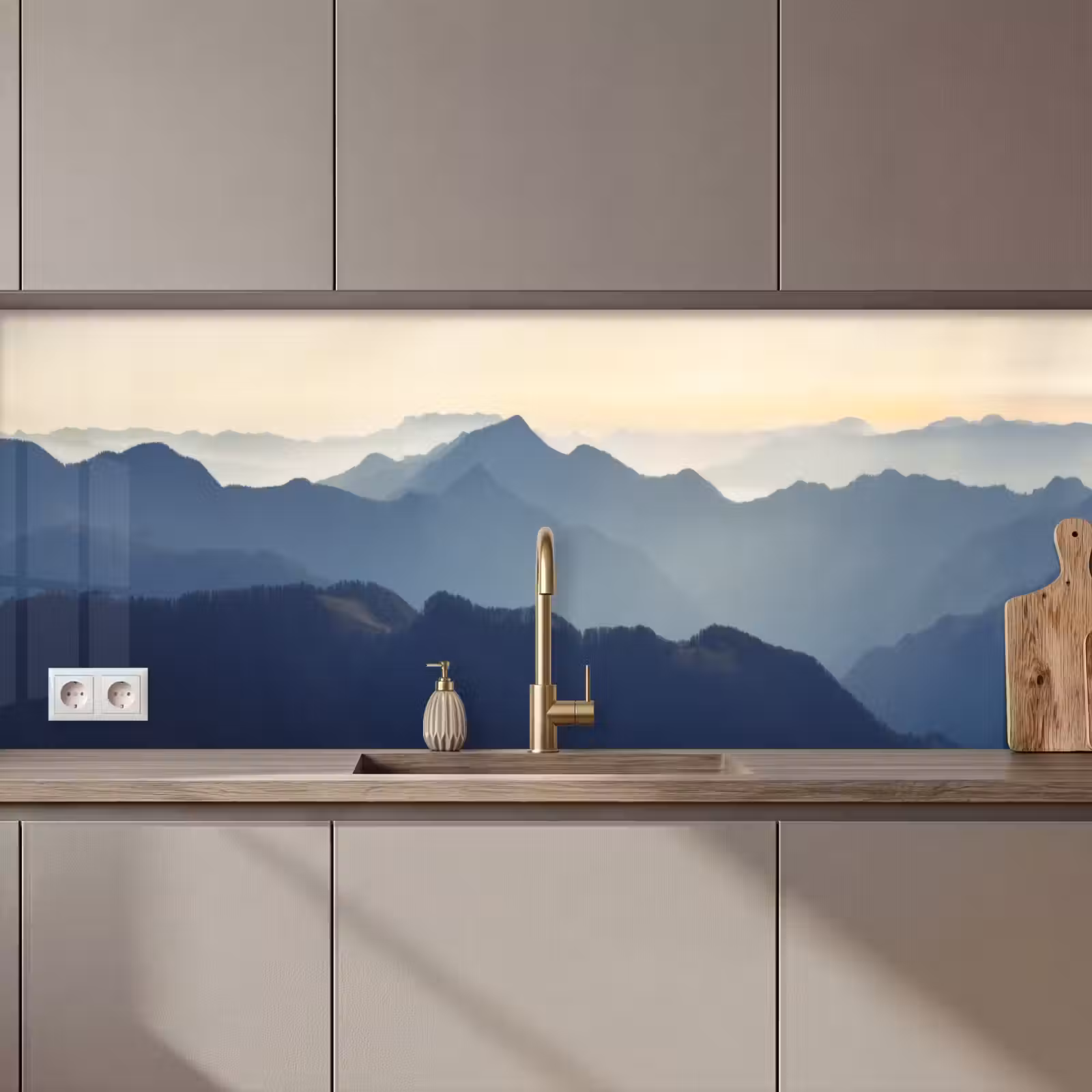 Kitchen splashback - Landscape - Mountains - Green - Nature — 1