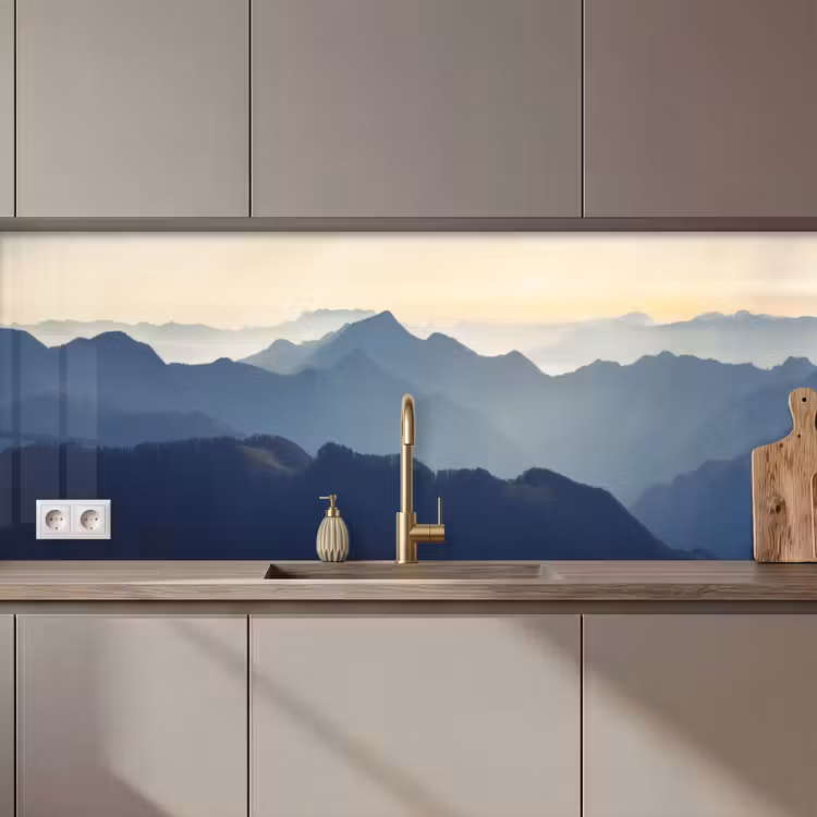 Kitchen splashback - Landscape - Mountains - Green - Nature — 1