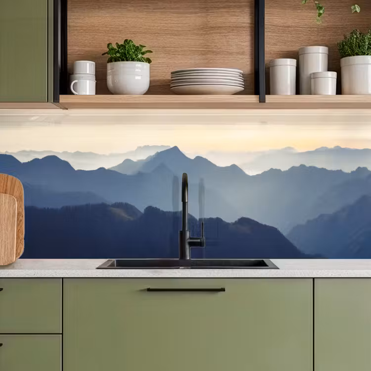 Kitchen splashback - Landscape - Mountains - Green - Nature — 8