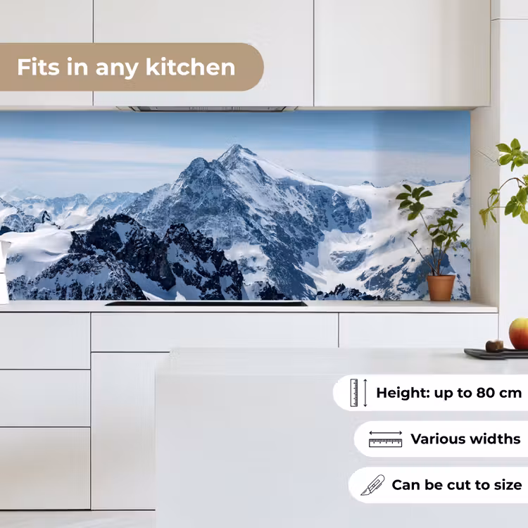 Kitchen splashback - Landscape - Mountains - Snow - White — 7