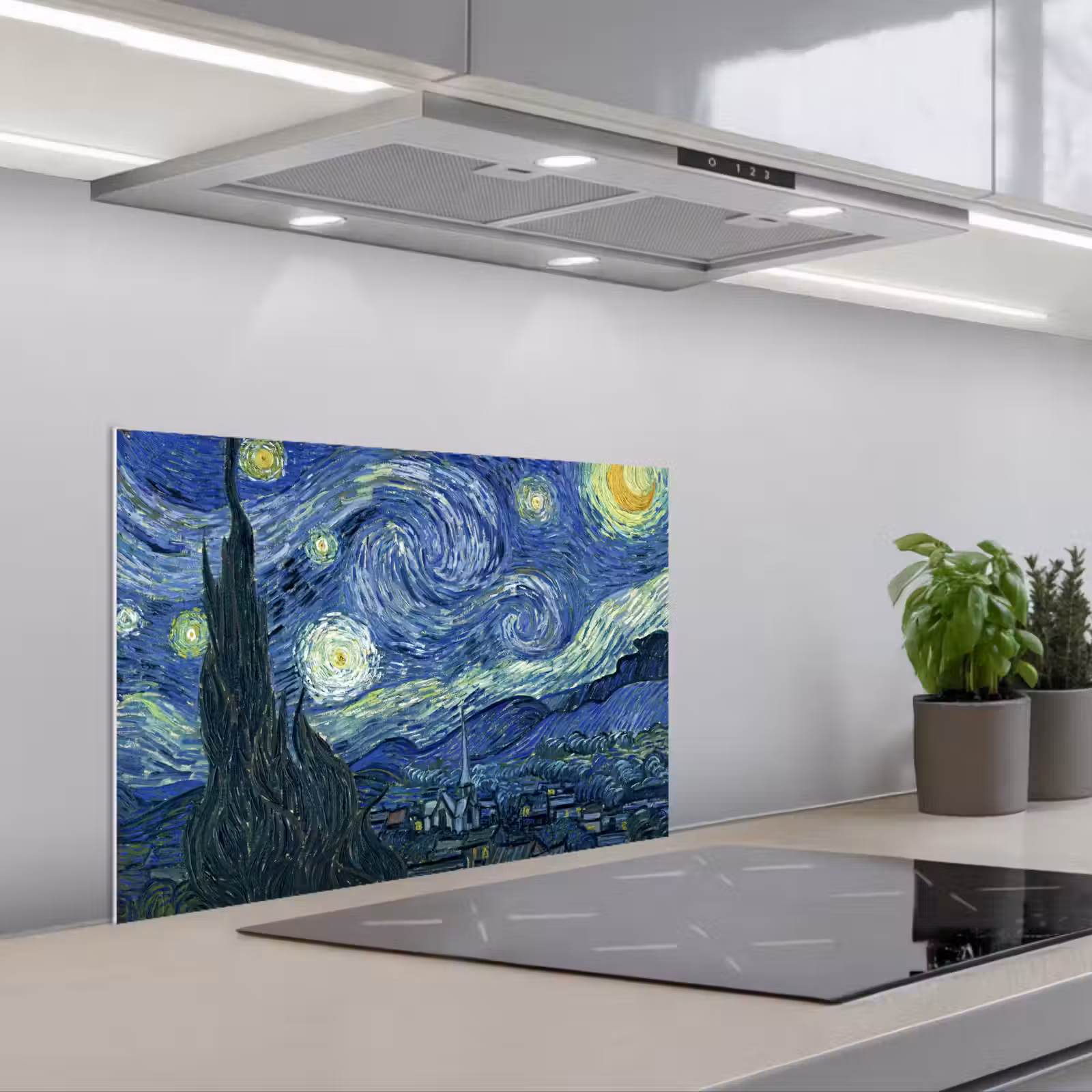 Kitchen splashback for hob - The Starry Night — 1