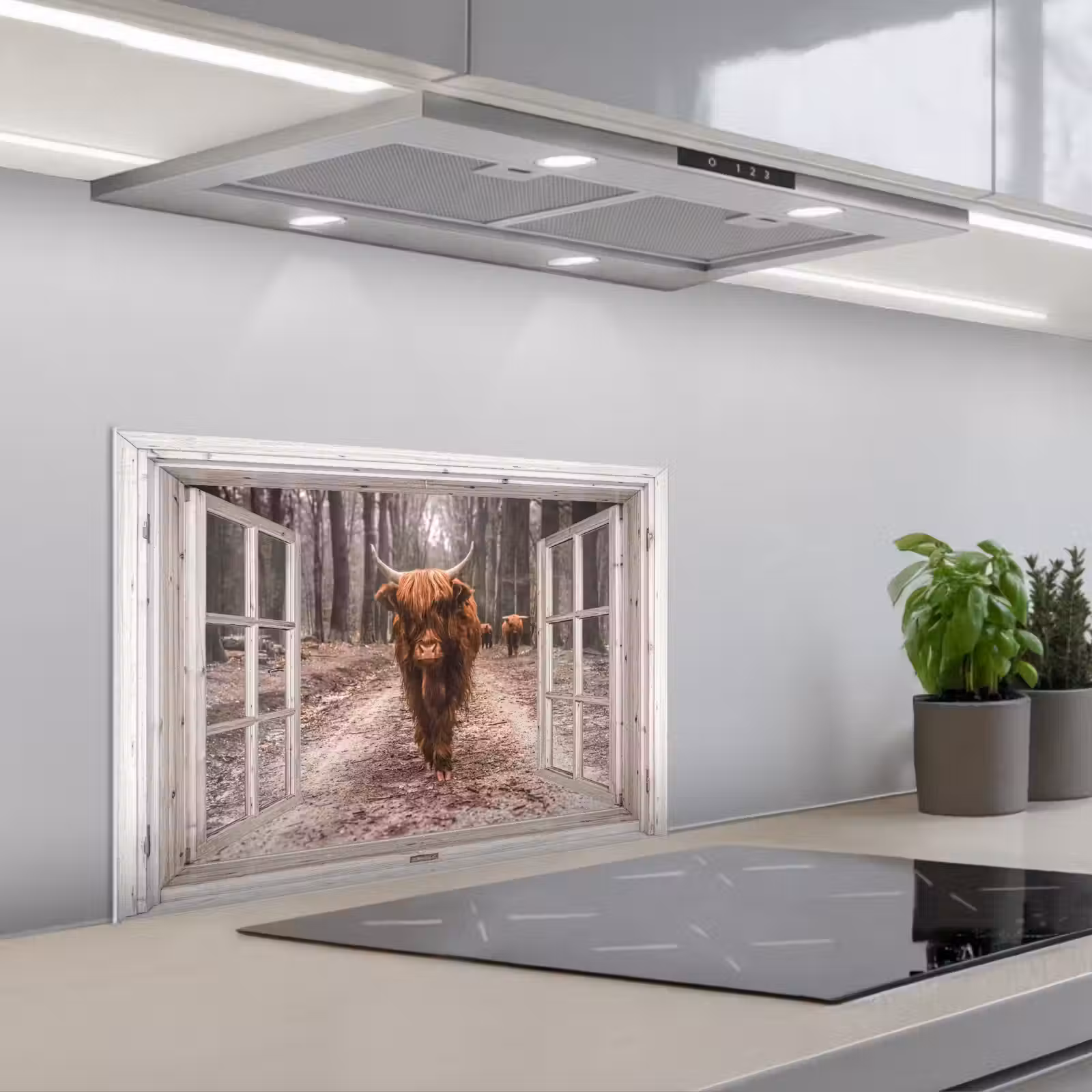 Kitchen splashback for hob - Window on the Wilderness — 1