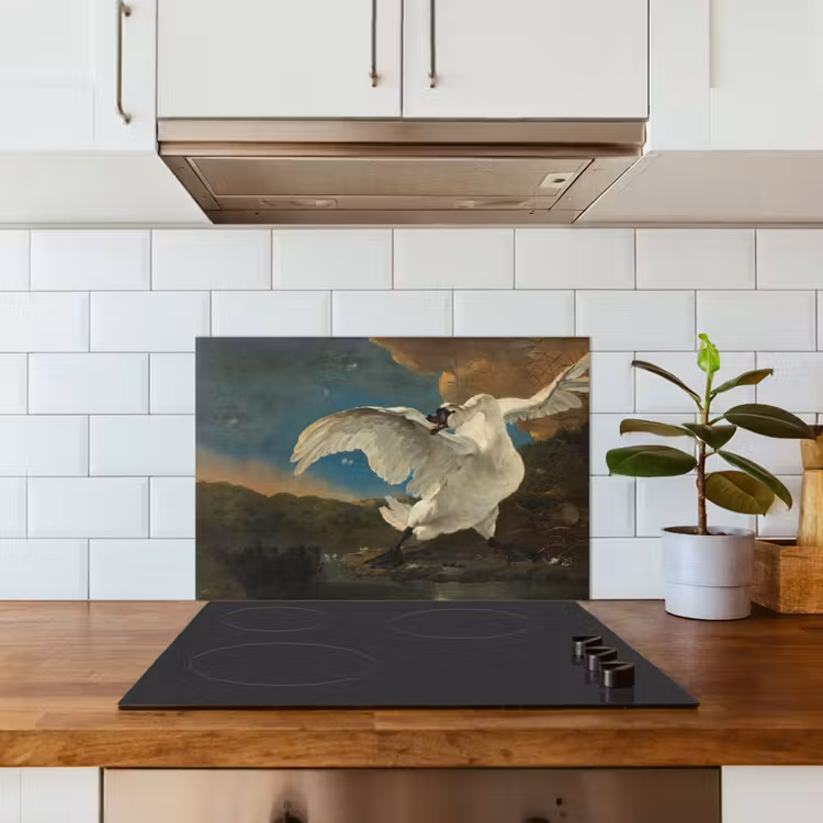 Kitchen splashback for hob - The Endangered Swan — 3