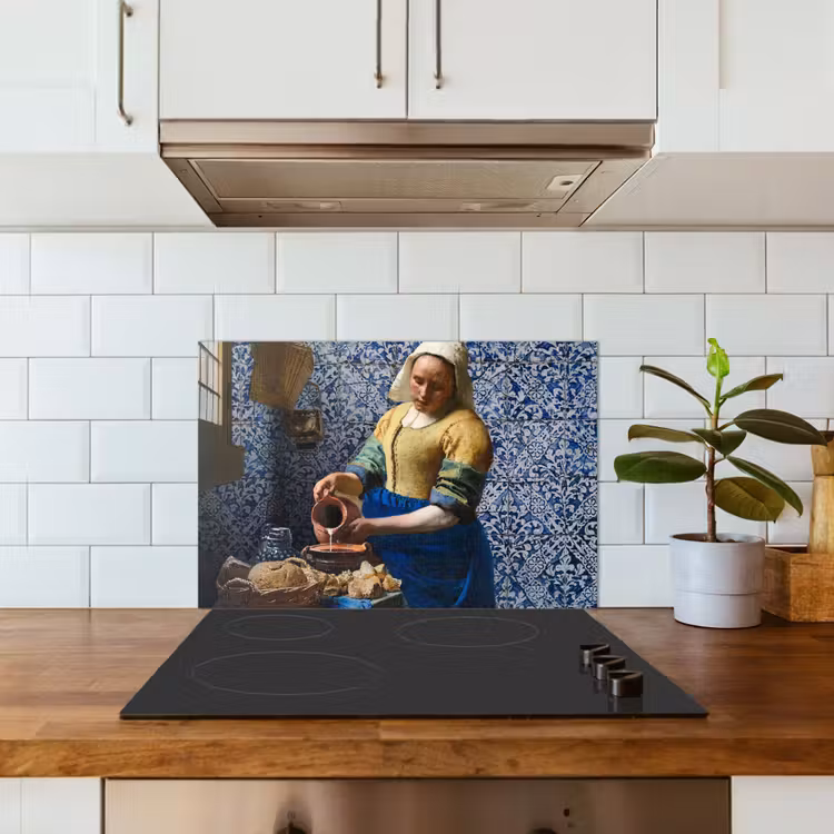 Kitchen splashback for hob - The Milkmaid in Delftware — 3