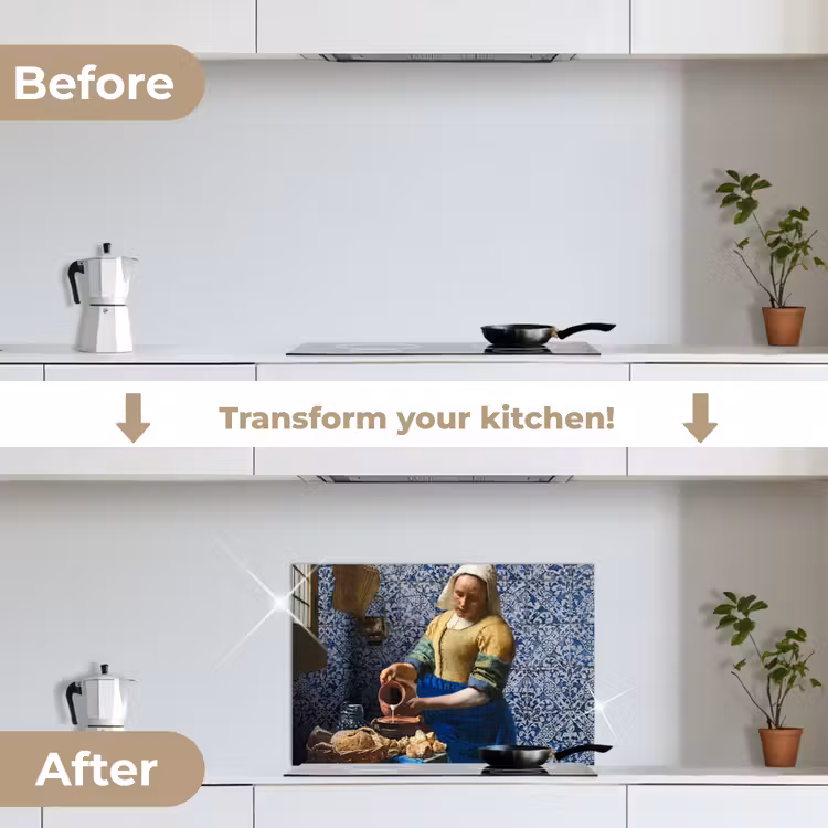 Kitchen splashback for hob - The Milkmaid in Delftware — 7