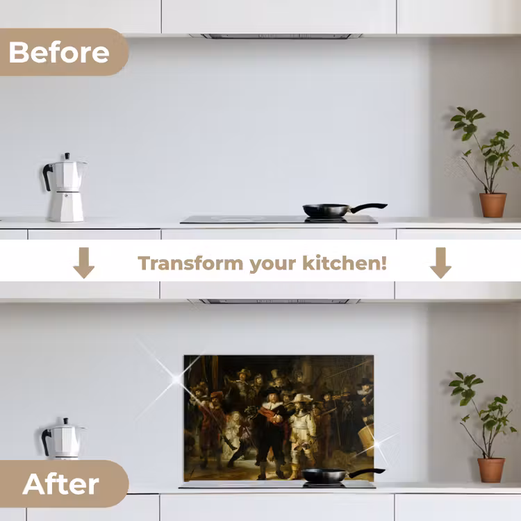Kitchen splashback for hob - The Night Watch — 7