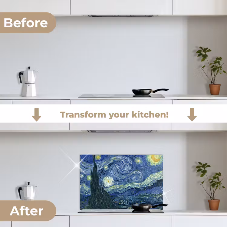 Kitchen splashback for hob - The Starry Night — 7