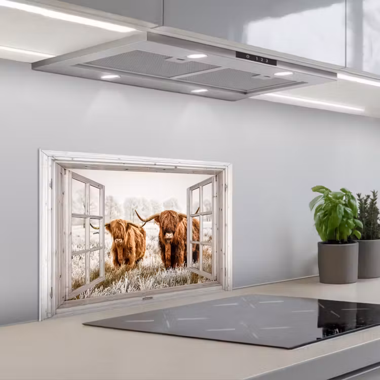 Kitchen splashback for hob - Winter Encounter — 1