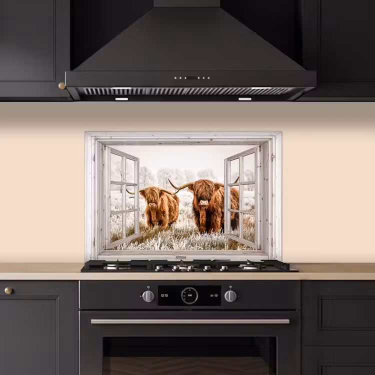 Kitchen splashback for hob - Winter Encounter — 5