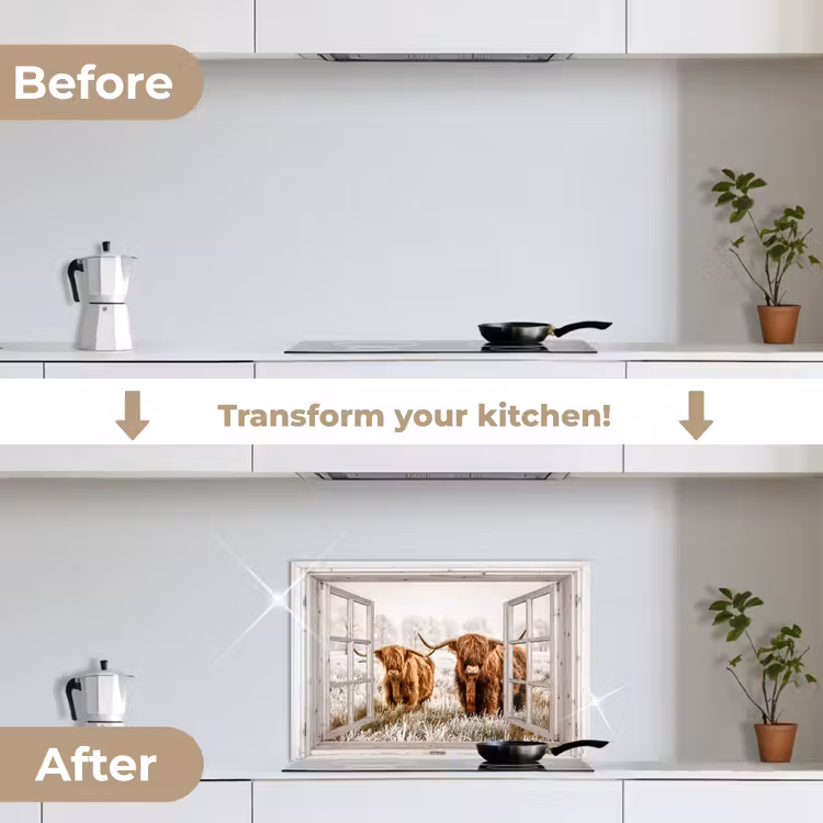 Kitchen splashback for hob - Winter Encounter — 7