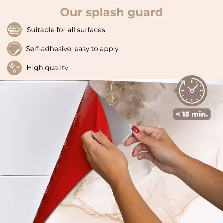 Kitchen splashback for hob - Golden Rivers — 4