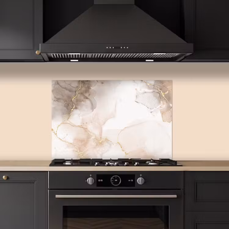 Kitchen splashback for hob - Golden Rivers — 5