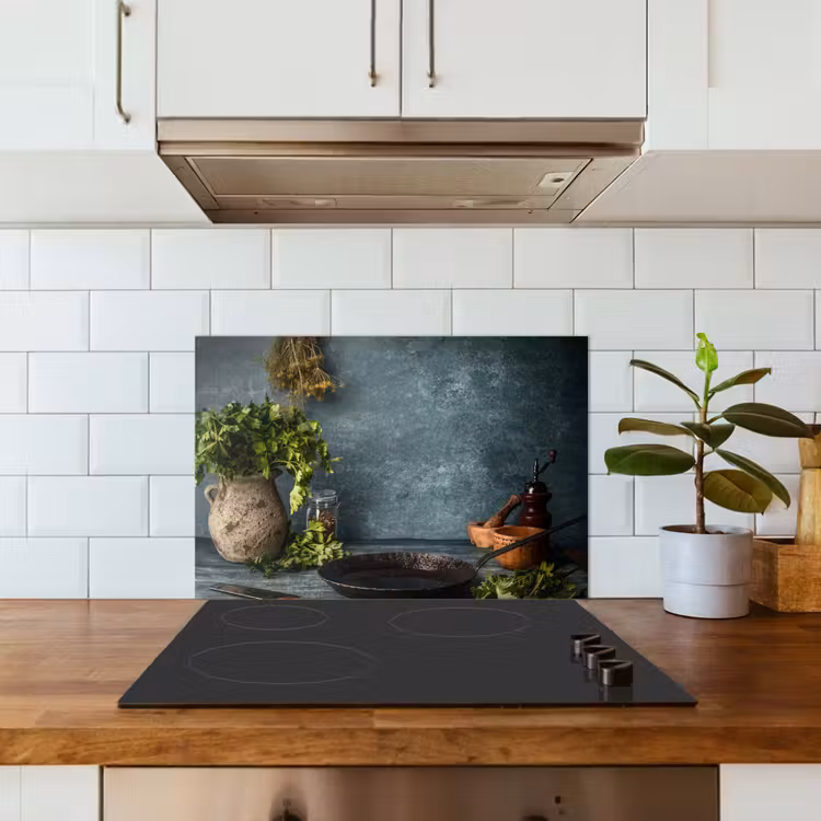 Kitchen splashback for hob - Still Life with Kitchen Herbs — 3