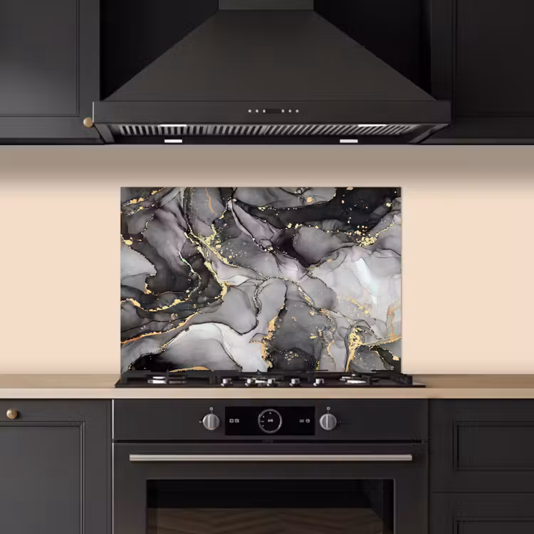 Kitchen splashback for hob - Twilight currents — 5