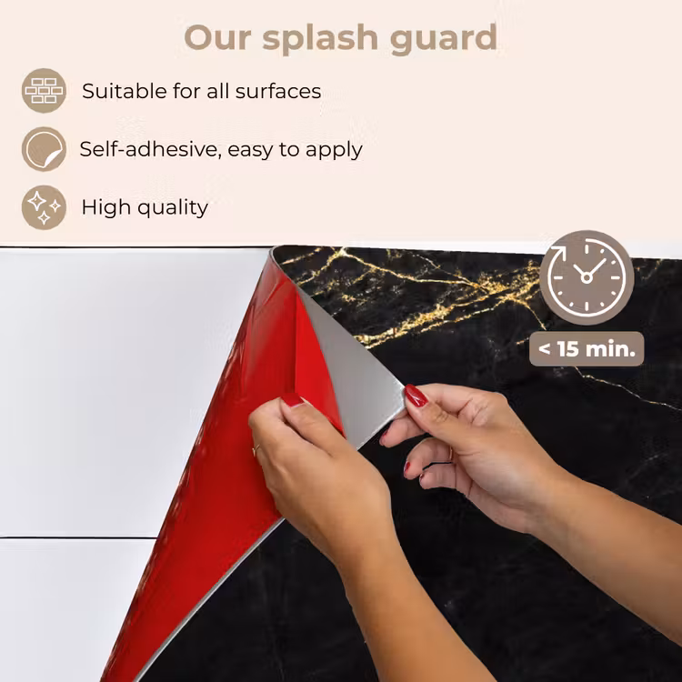 Kitchen splashback for hob - Whispers of Gold — 4