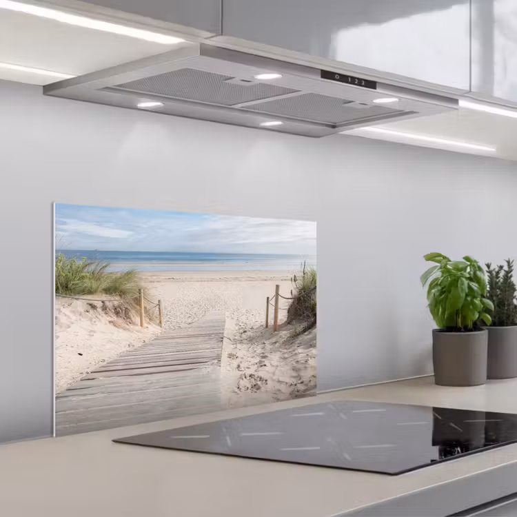 Kitchen splashback for hob - Path to Beach — 1