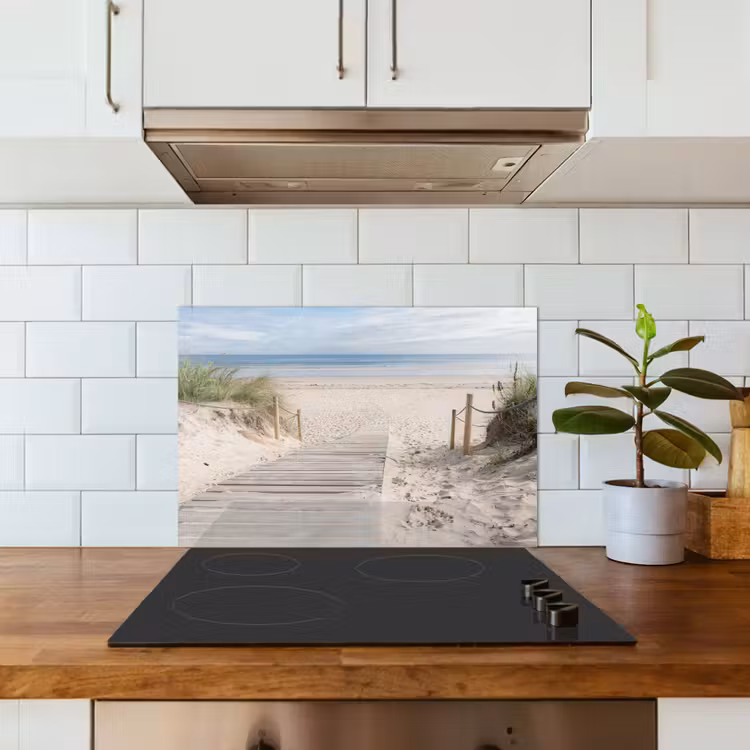 Kitchen splashback for hob - Path to Beach — 3