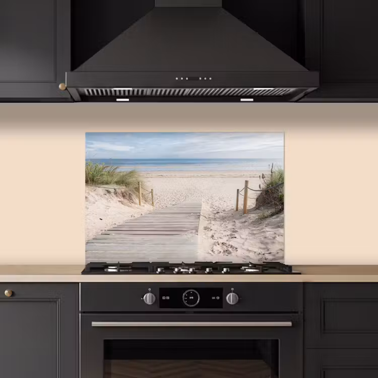 Kitchen splashback for hob - Path to Beach — 5