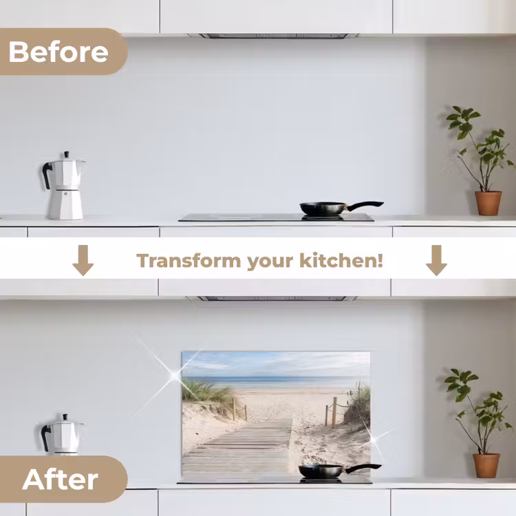 Kitchen splashback for hob - Path to Beach — 7