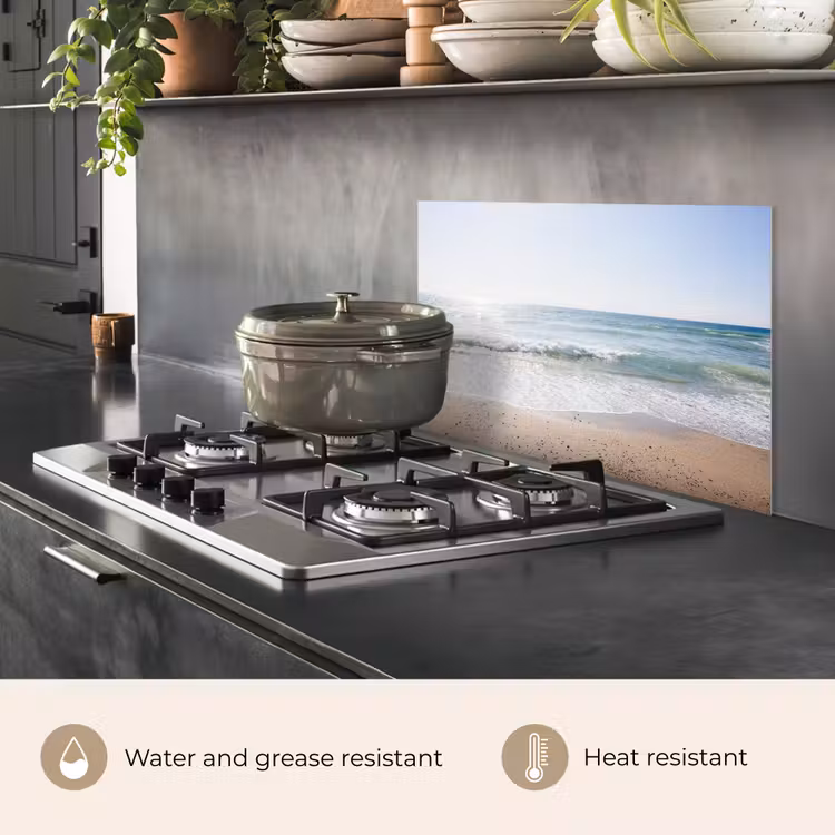 Kitchen splashback for hob - Radiant Sea Breeze — 2