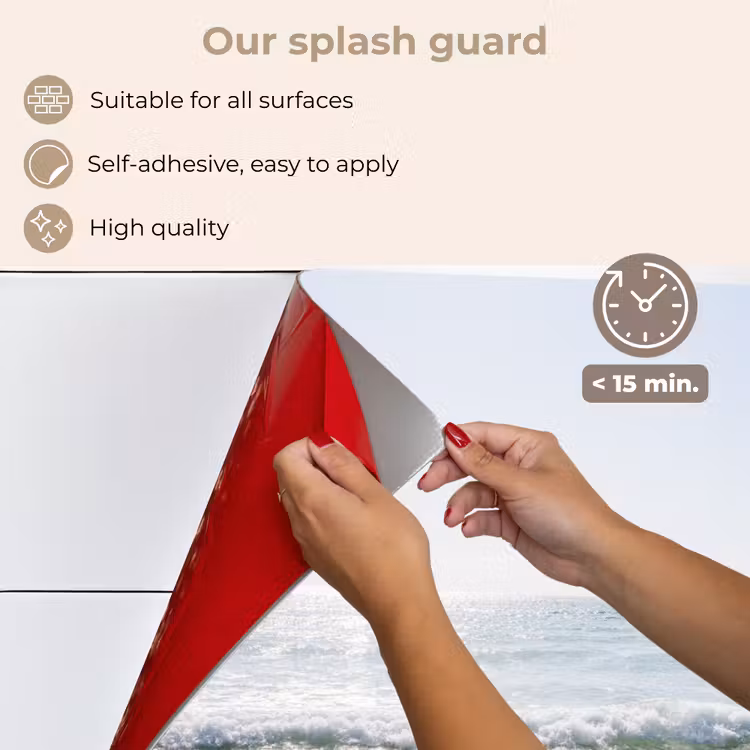 Kitchen splashback for hob - Radiant Sea Breeze — 4